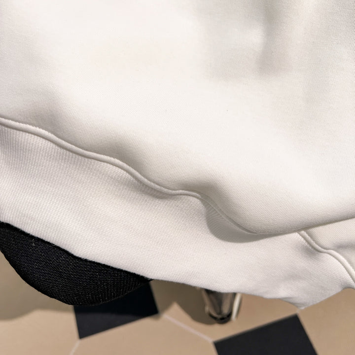 Plush Version-Striped multi-panel splicing crew neck sweatshirt