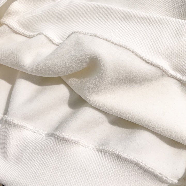 Plush Version-Striped multi-panel splicing crew neck sweatshirt
