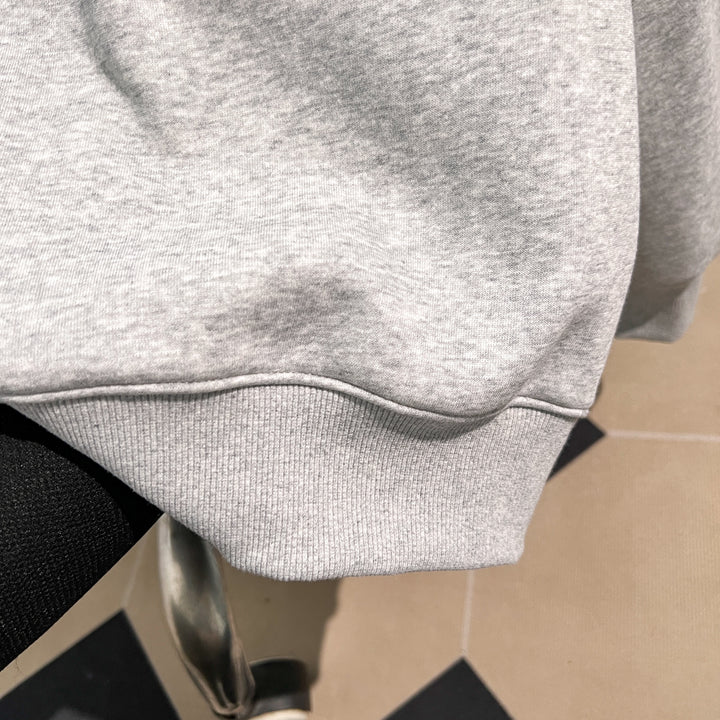 Plush Version-Two-color multi-panel splicing crewneck sweatshirt