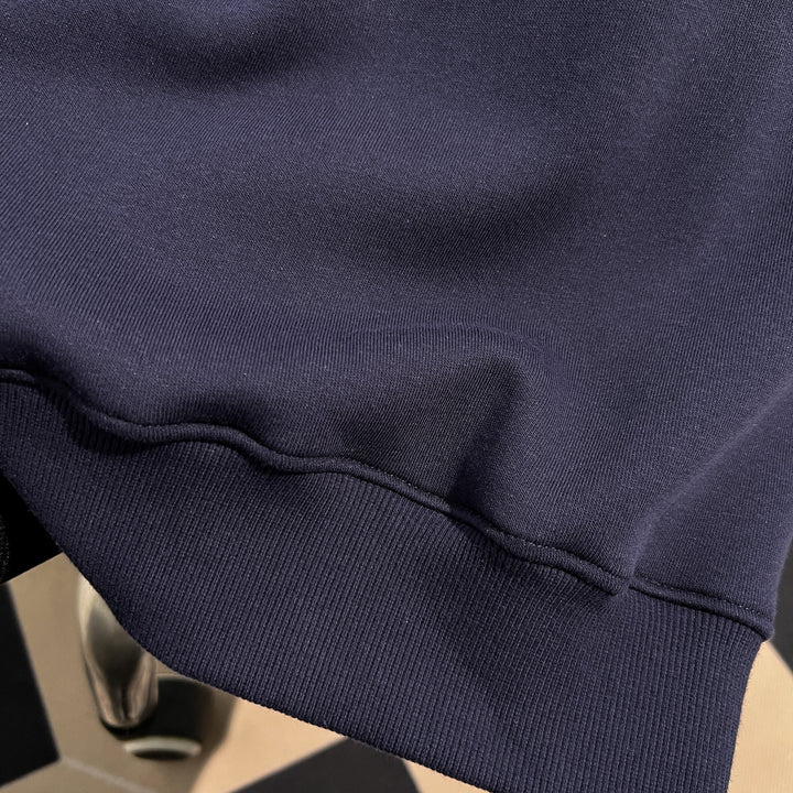 Plush Version-Three-stripe crewneck sweatshirt