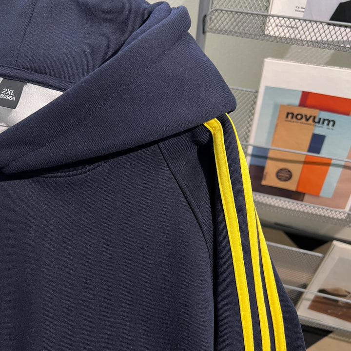 Plush Version-Striped Patchwork Hoodie (without drawstrings)