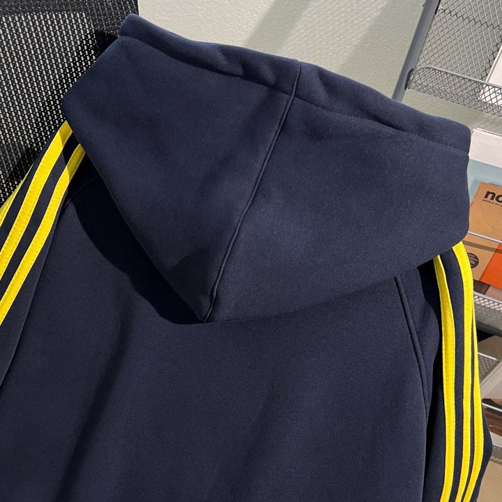 Plush Version-Striped Patchwork Hoodie (without drawstrings)