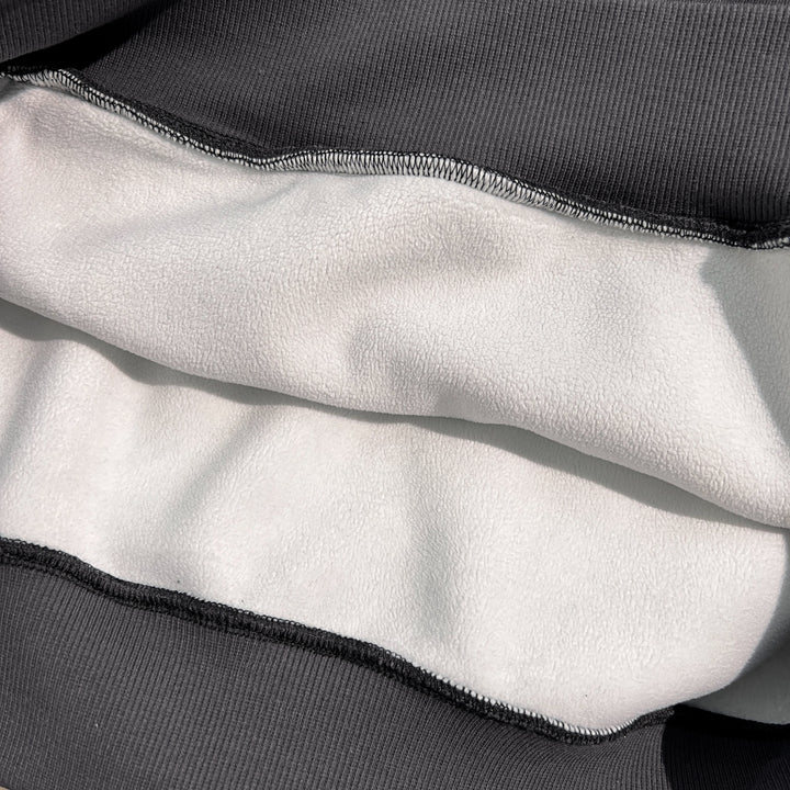 Plush Version-Three-Striped Patchwork Hoodie (without drawstrings)