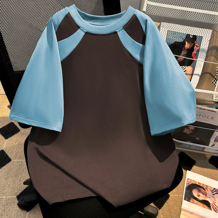 220G Patchwork short-sleeved T-shirt