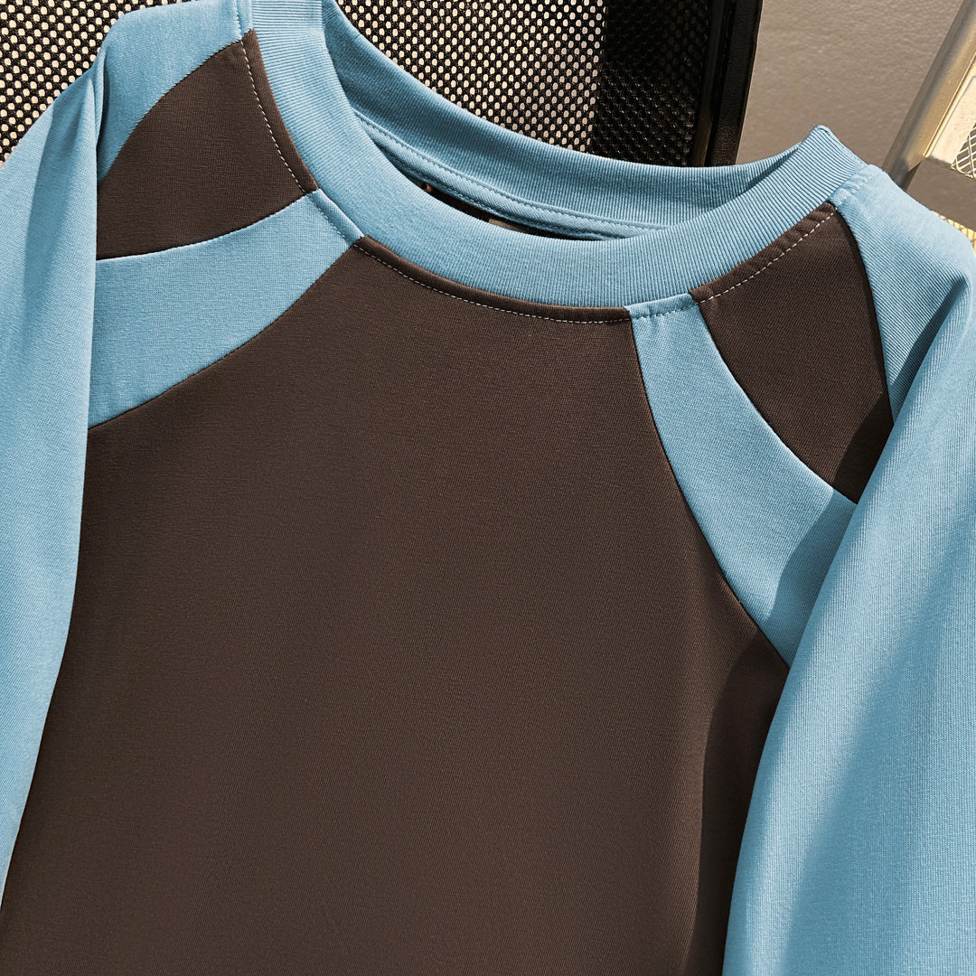 220G Patchwork short-sleeved T-shirt