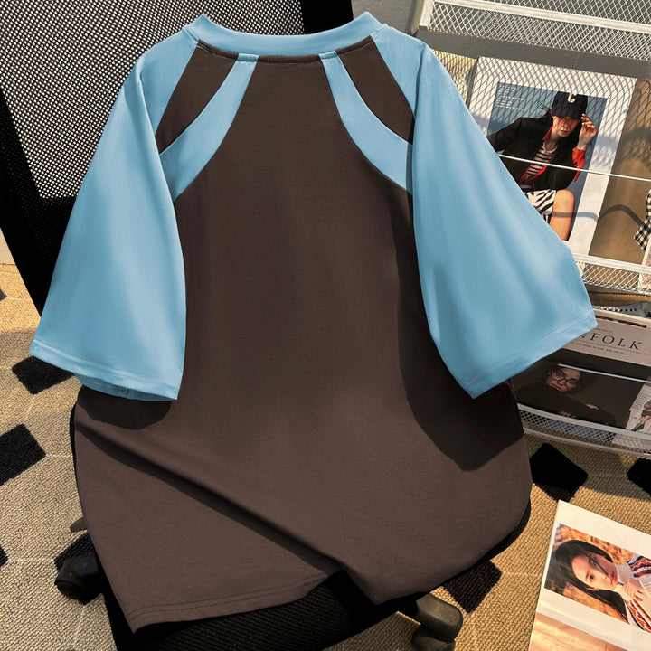 220G Patchwork short-sleeved T-shirt