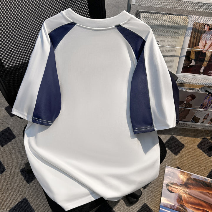 220G Patchwork short-sleeved T-shirt