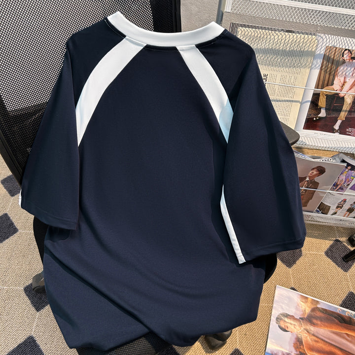 220G Patchwork short-sleeved T-shirt