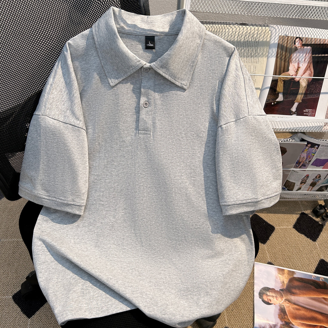 Pure color Short Polo shirt