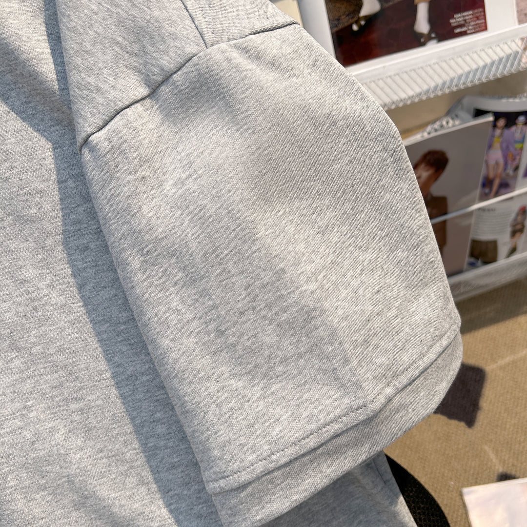 Pure color Short Polo shirt