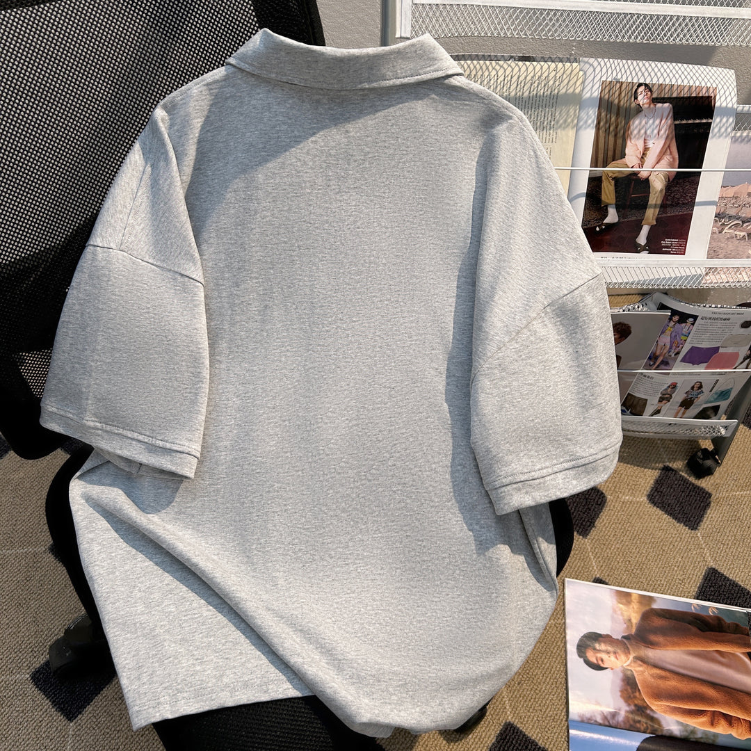 Pure color Short Polo shirt