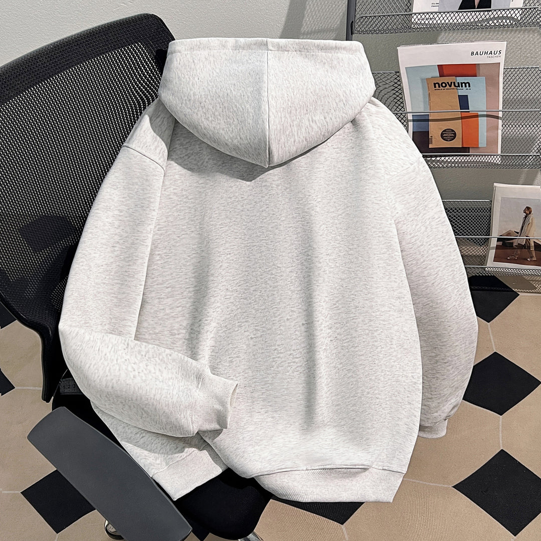 Plush Version-Checkerboard Hoodie with Zip-Up
