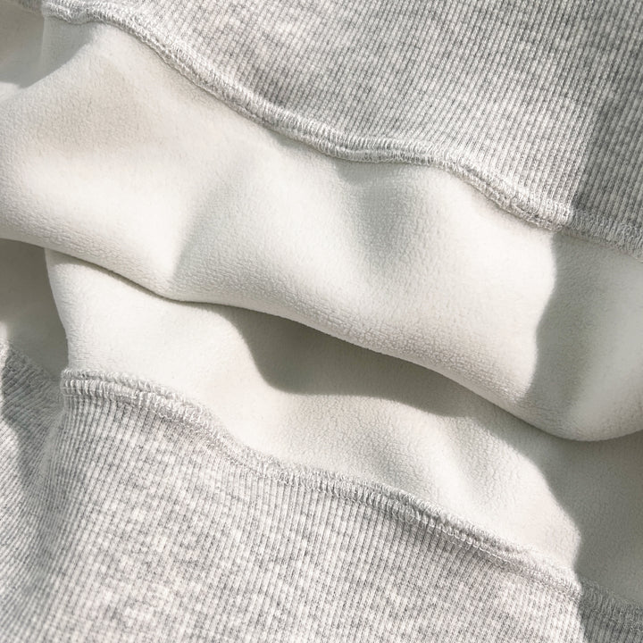 Plush Version-Raglan sleeve Crew neck pullover sweatshirt