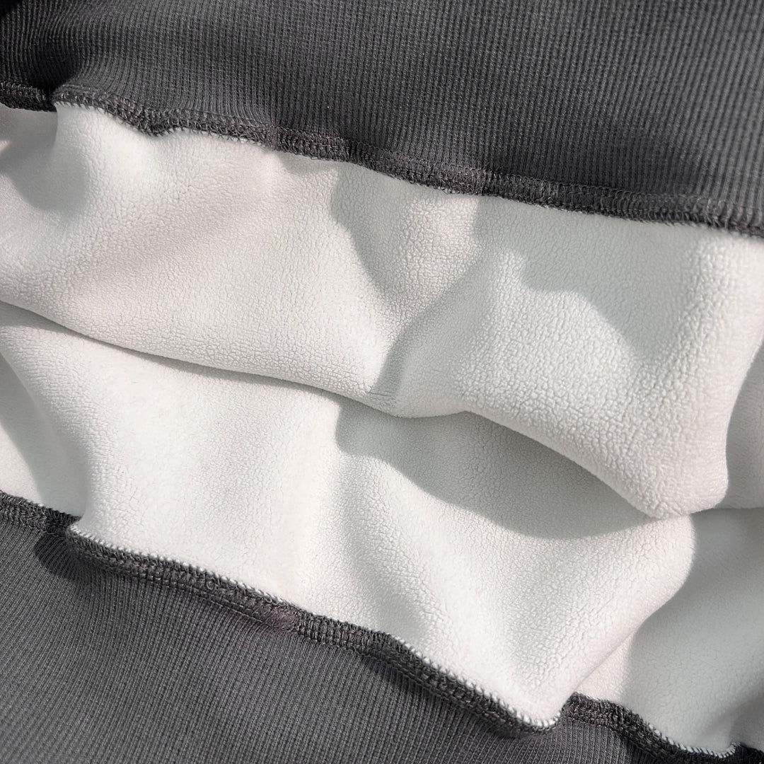 Plush Version-Three-color splicing crew neck sweatshirt