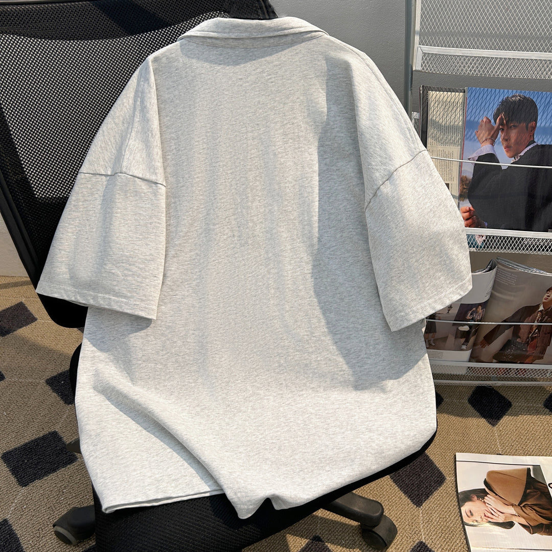 Pure color Short Polo shirt