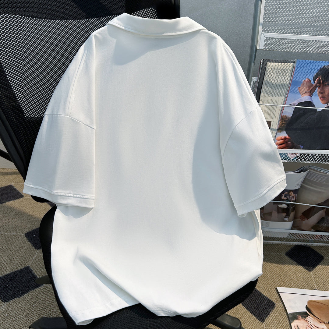 Pure color Short Polo shirt