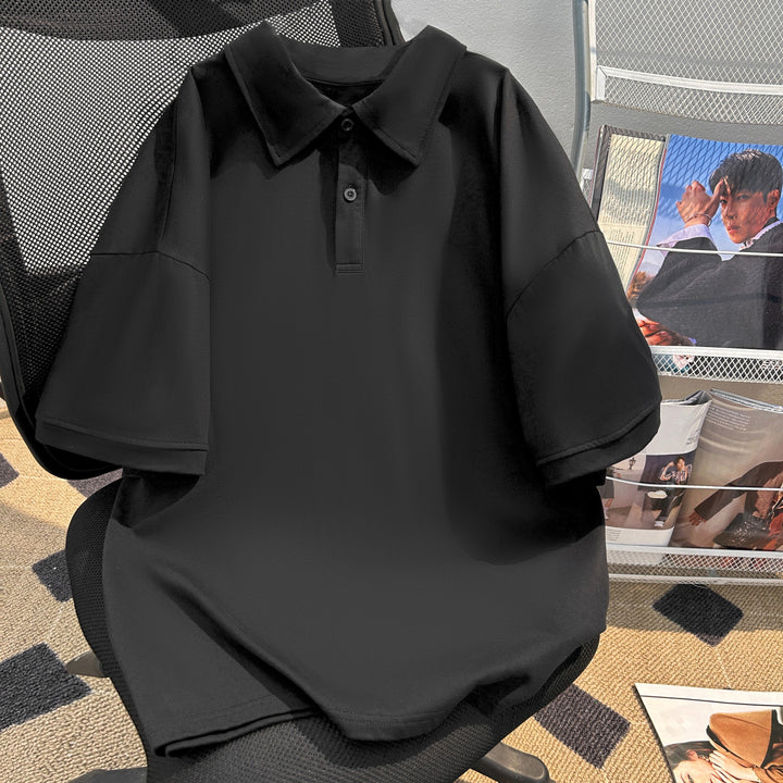 Pure color Short Polo shirt