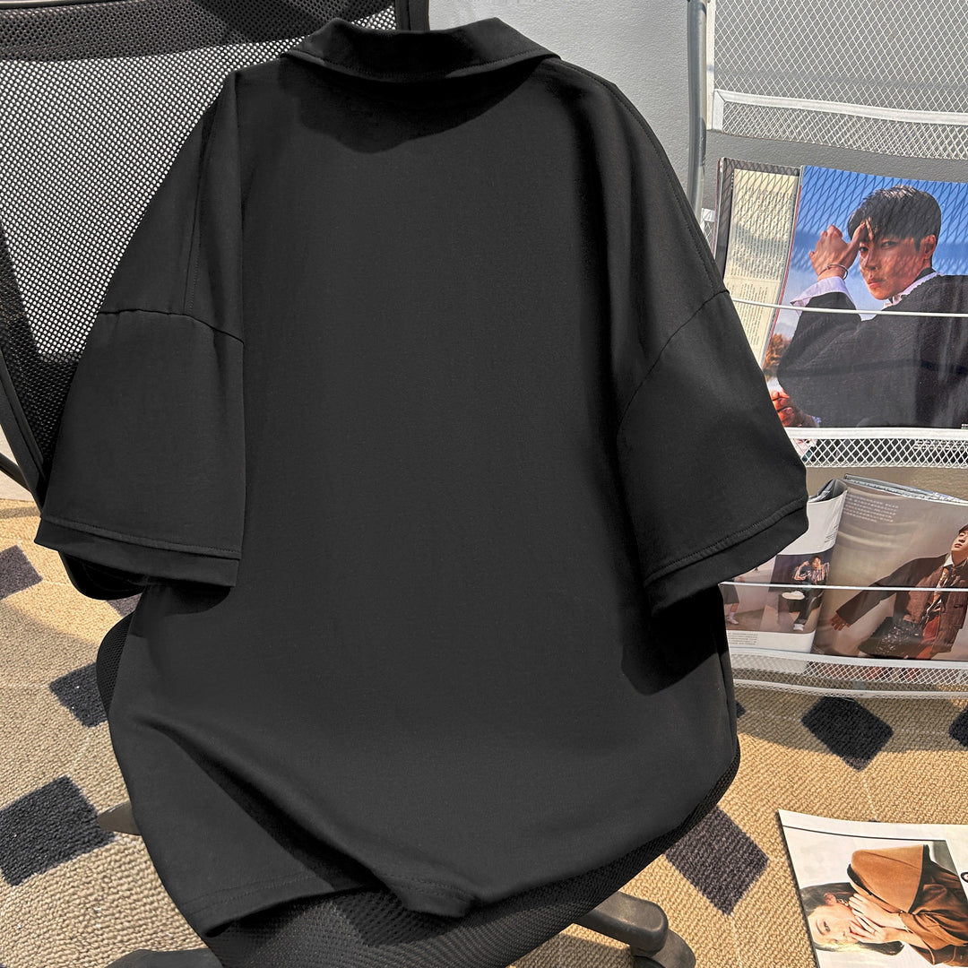 Pure color Short Polo shirt