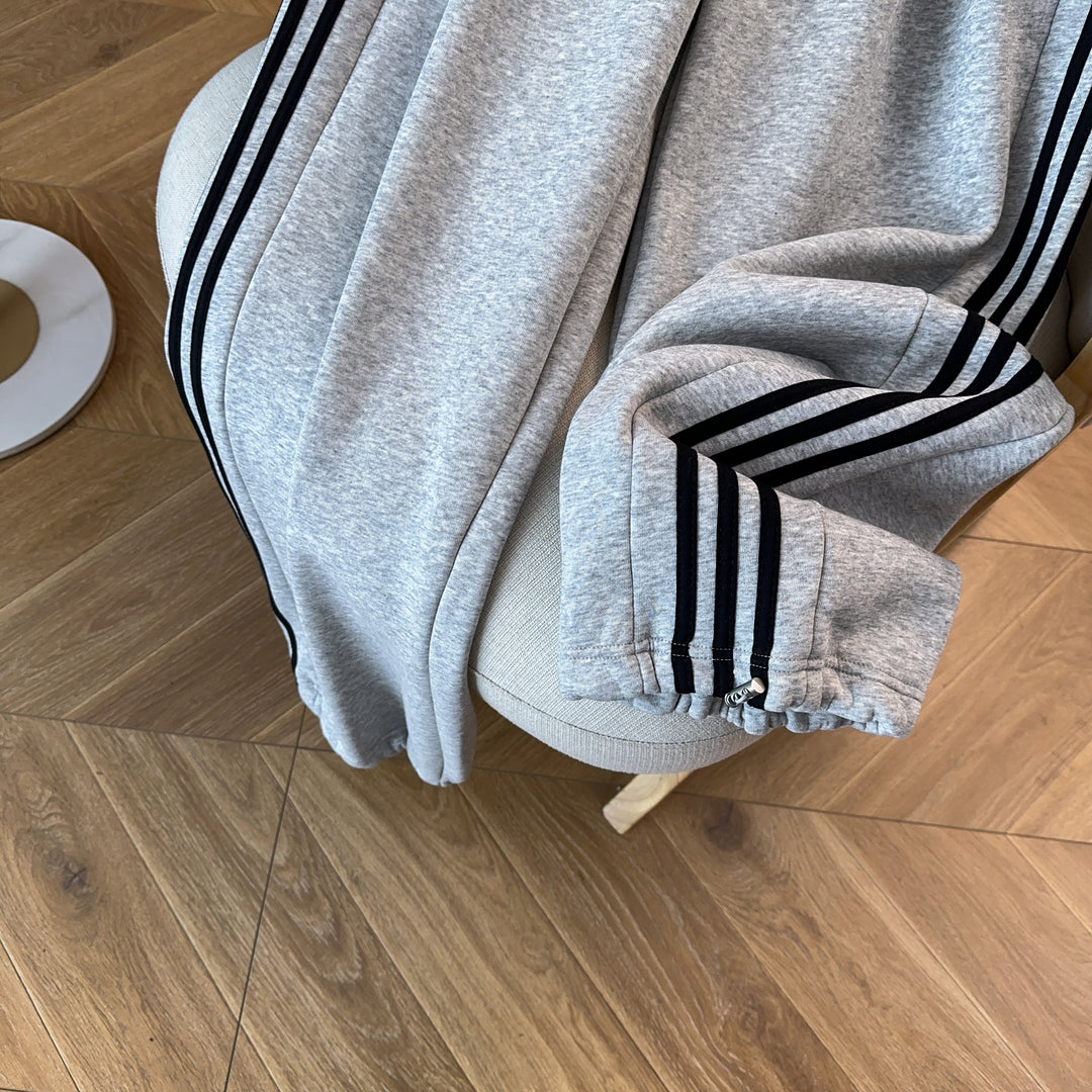 Three-Stripe Straight-Leg Pants