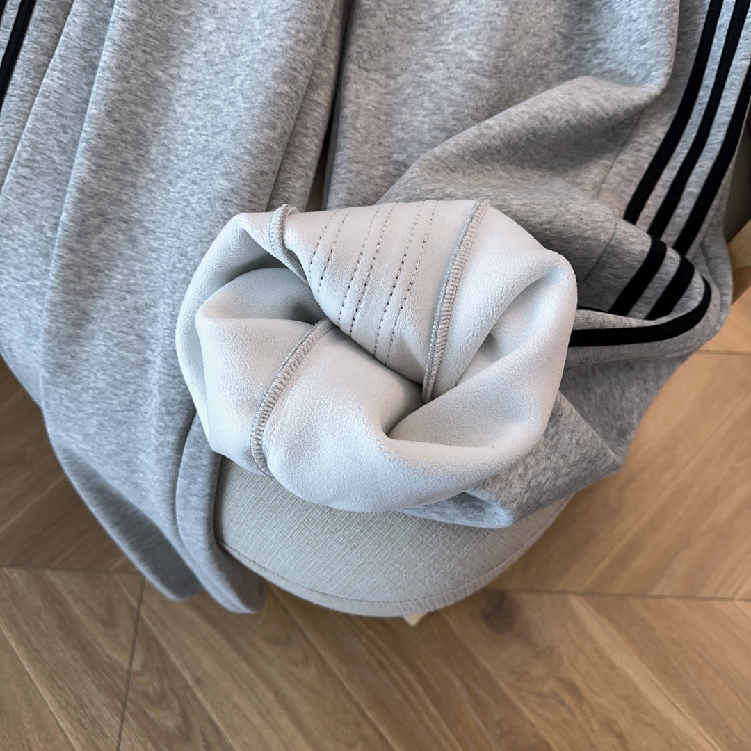 Three-Stripe Straight-Leg Pants