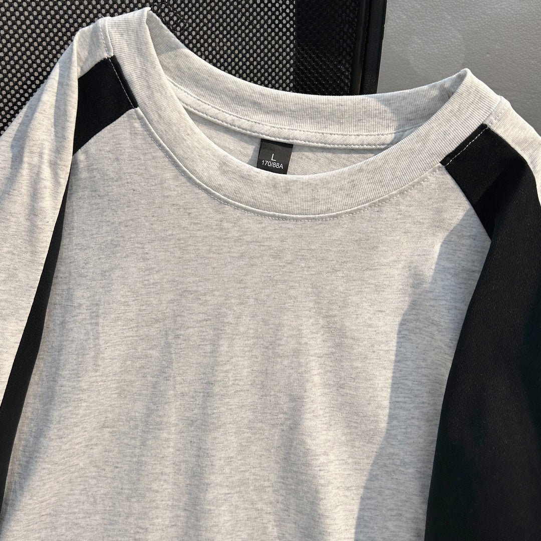 220G Patchwork short-sleeved T-shirt