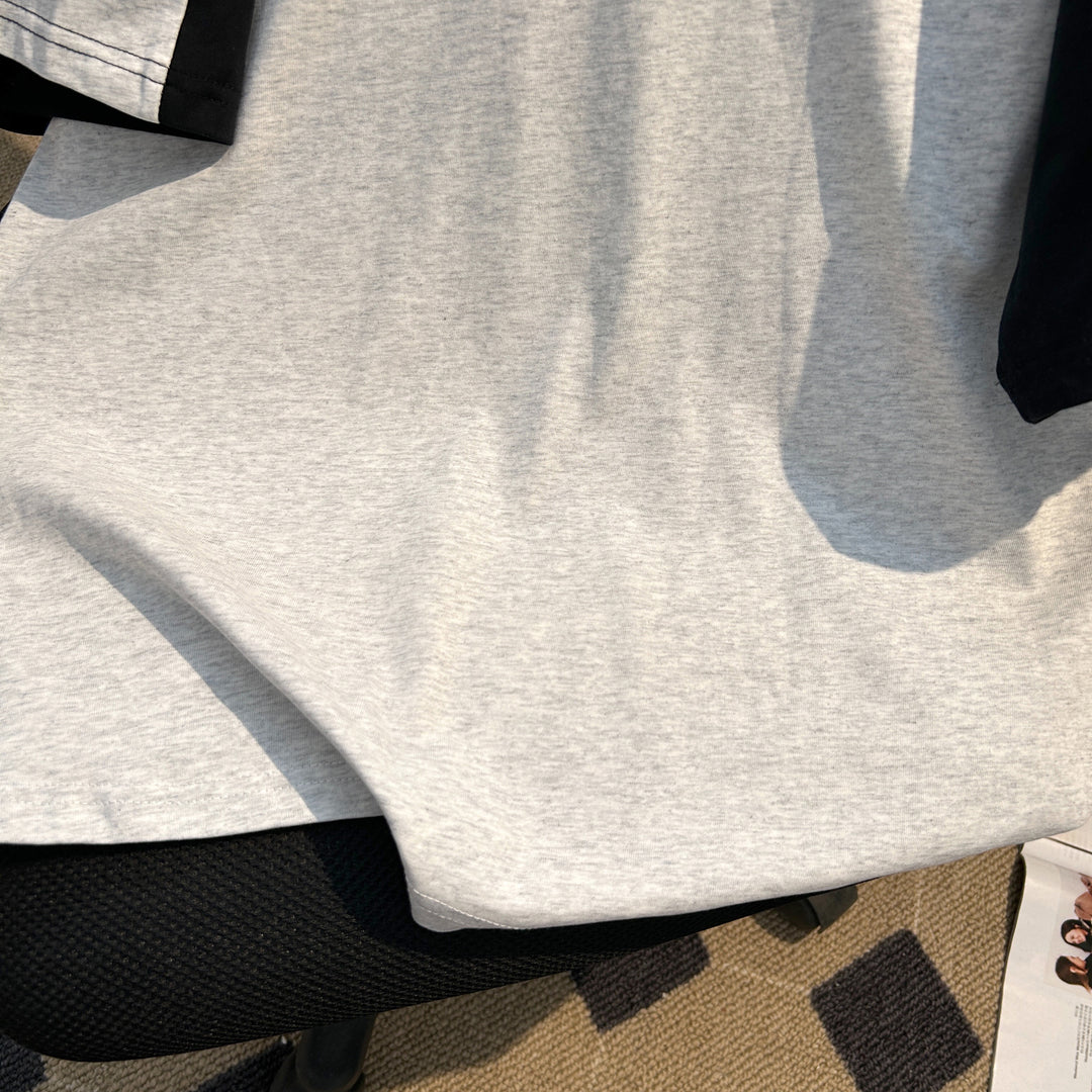 220G Patchwork short-sleeved T-shirt