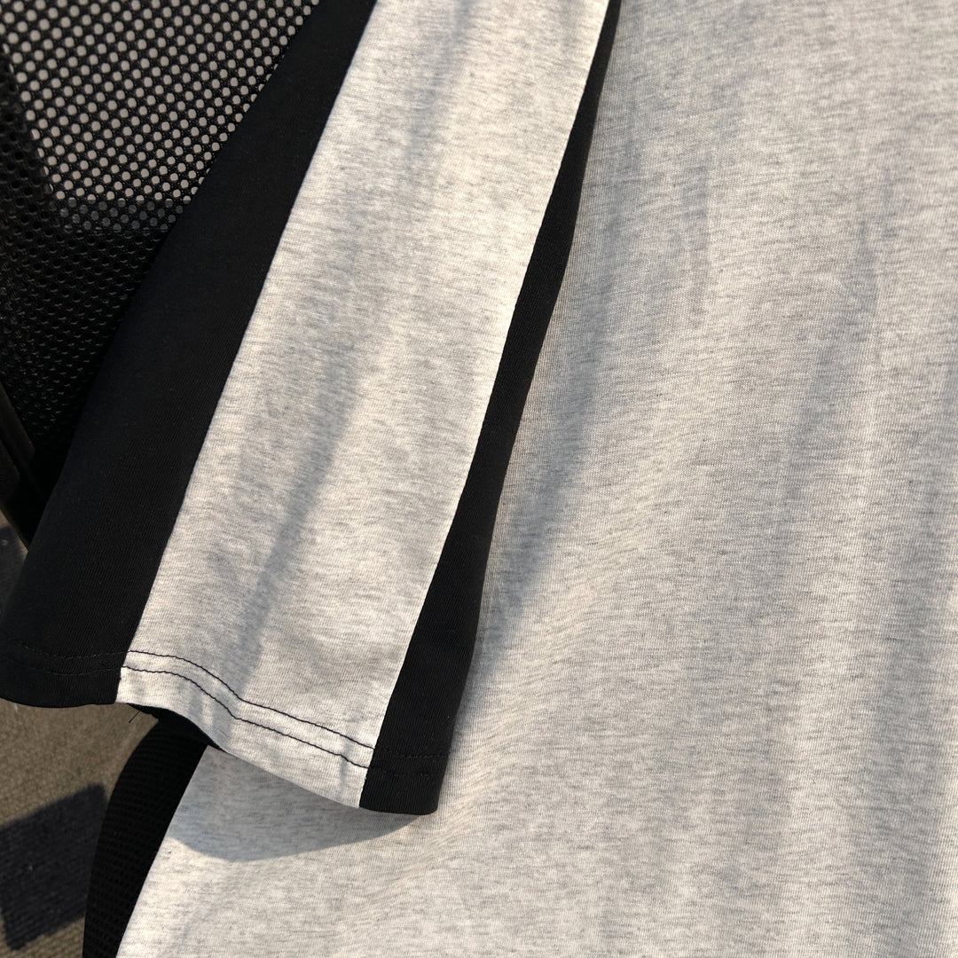 220G Patchwork short-sleeved T-shirt