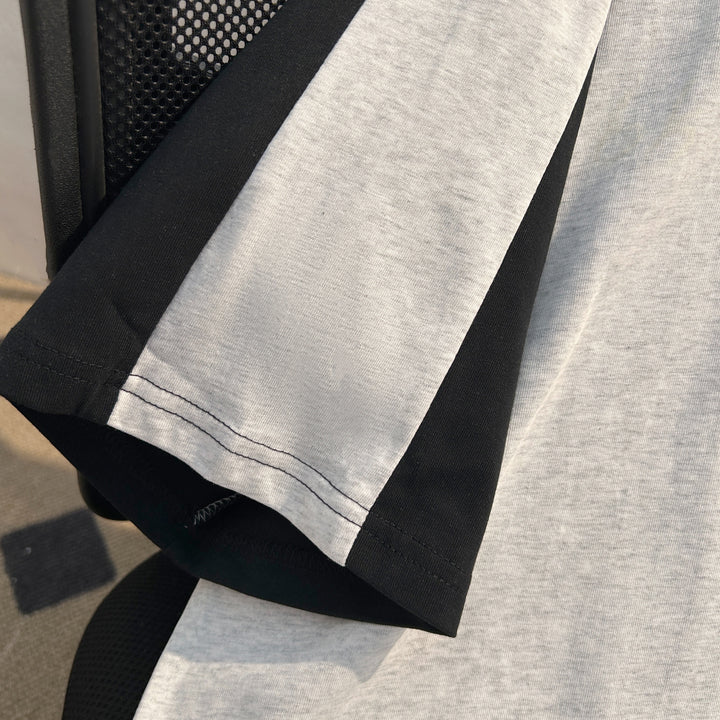 220G Patchwork short-sleeved T-shirt