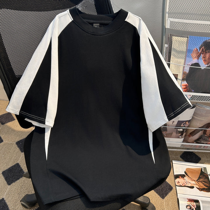 260G Patchwork short-sleeved T-shirt