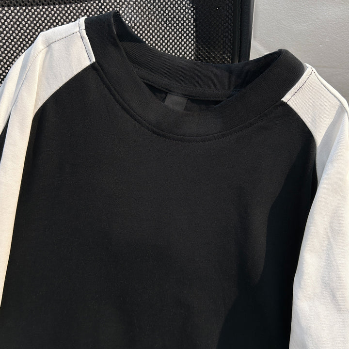 260G Patchwork short-sleeved T-shirt