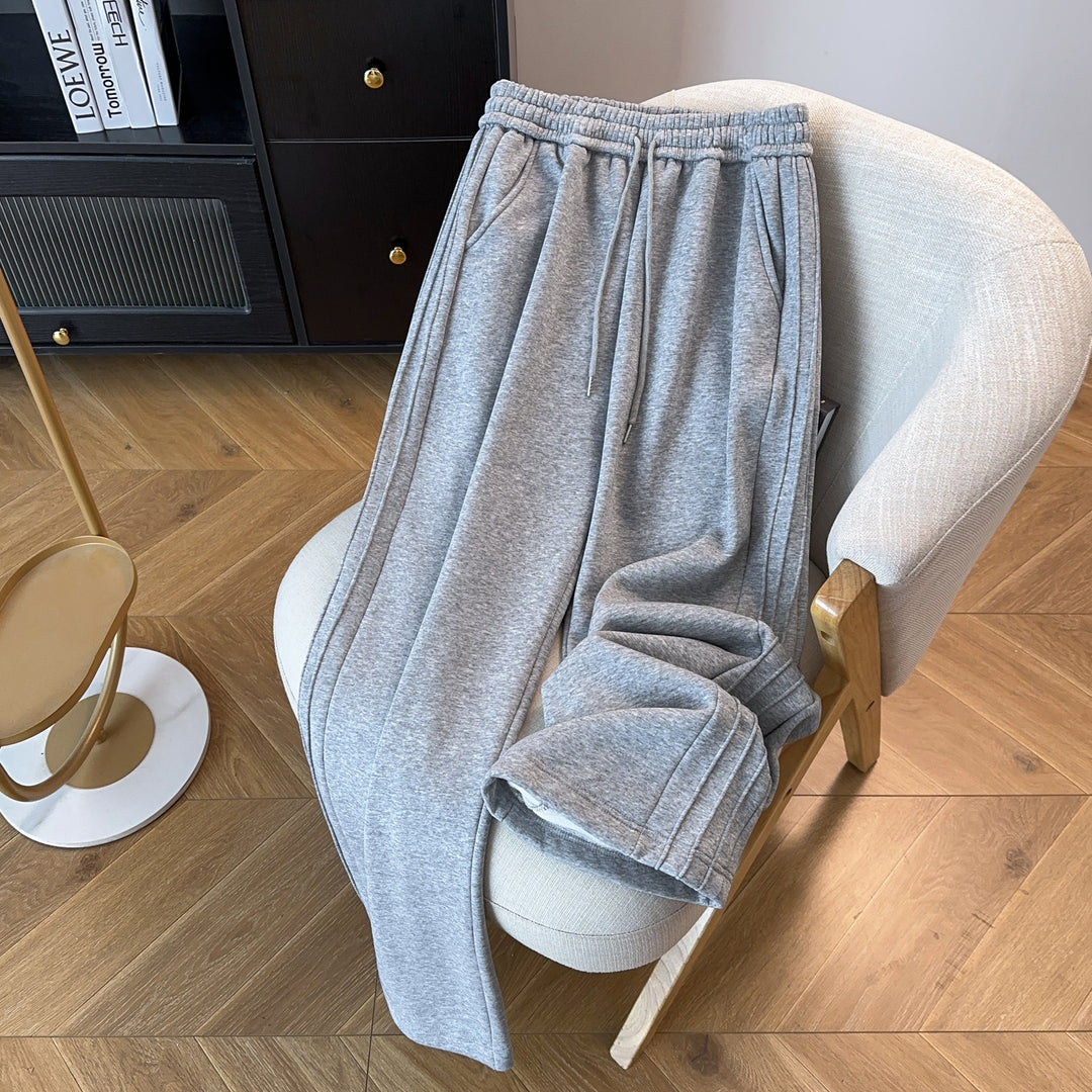 Striped Straight-Leg Pants