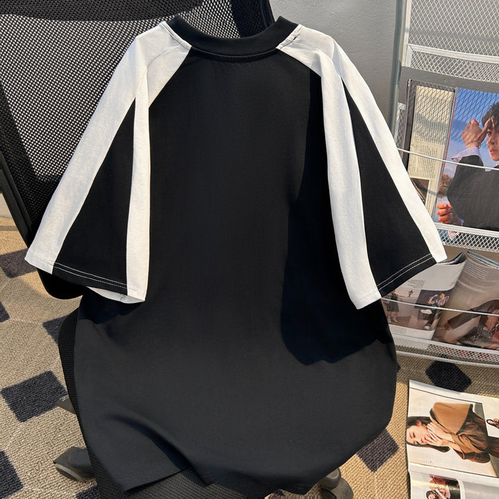 260G Patchwork short-sleeved T-shirt