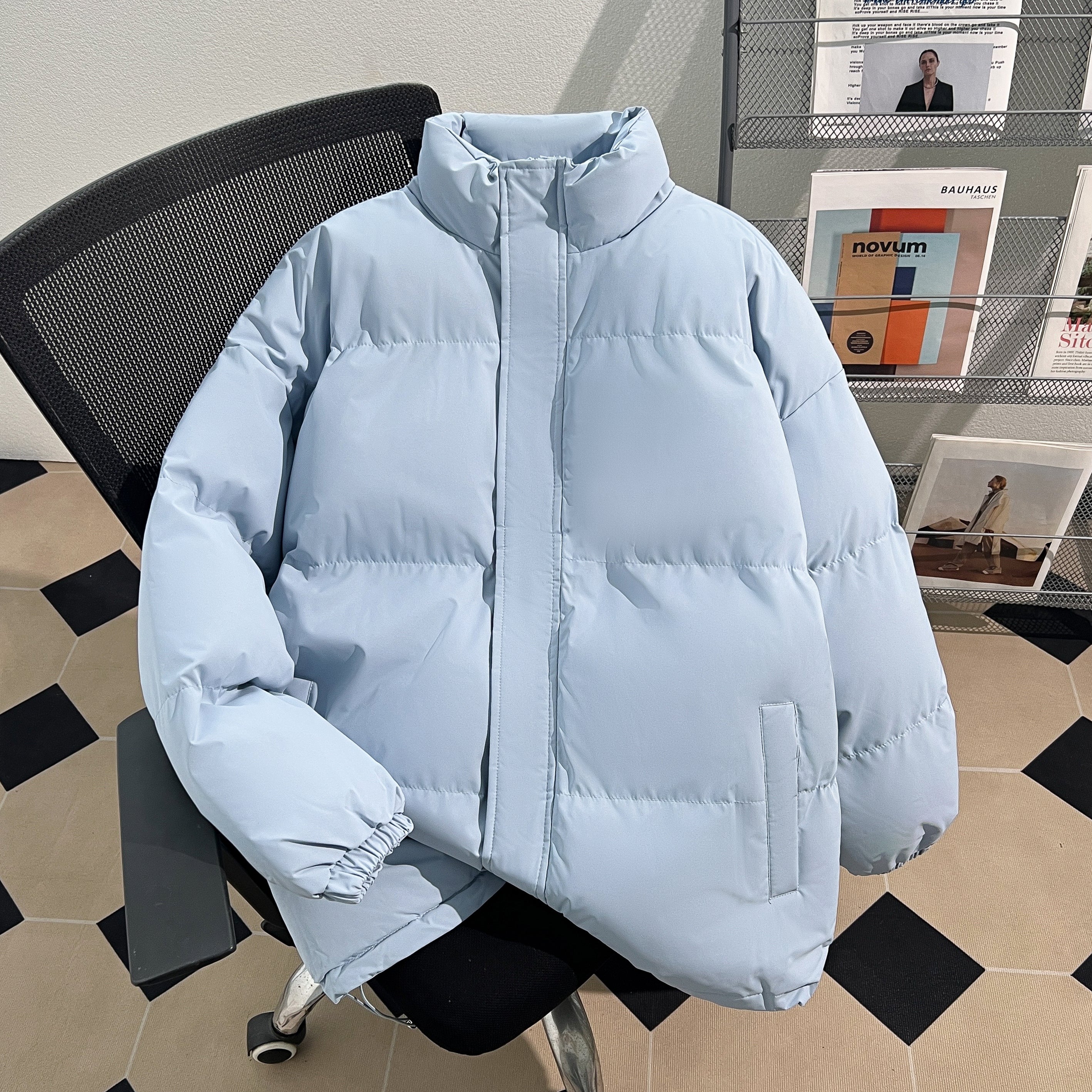 Solid Cotton-Padded Coat – JUMEI Fashion