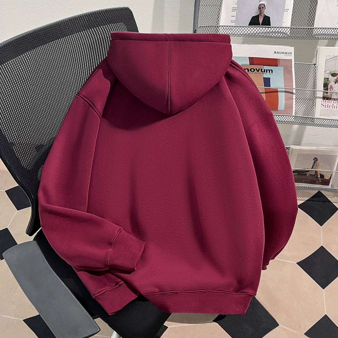 Plush Version-Solid-Colored Hoodie