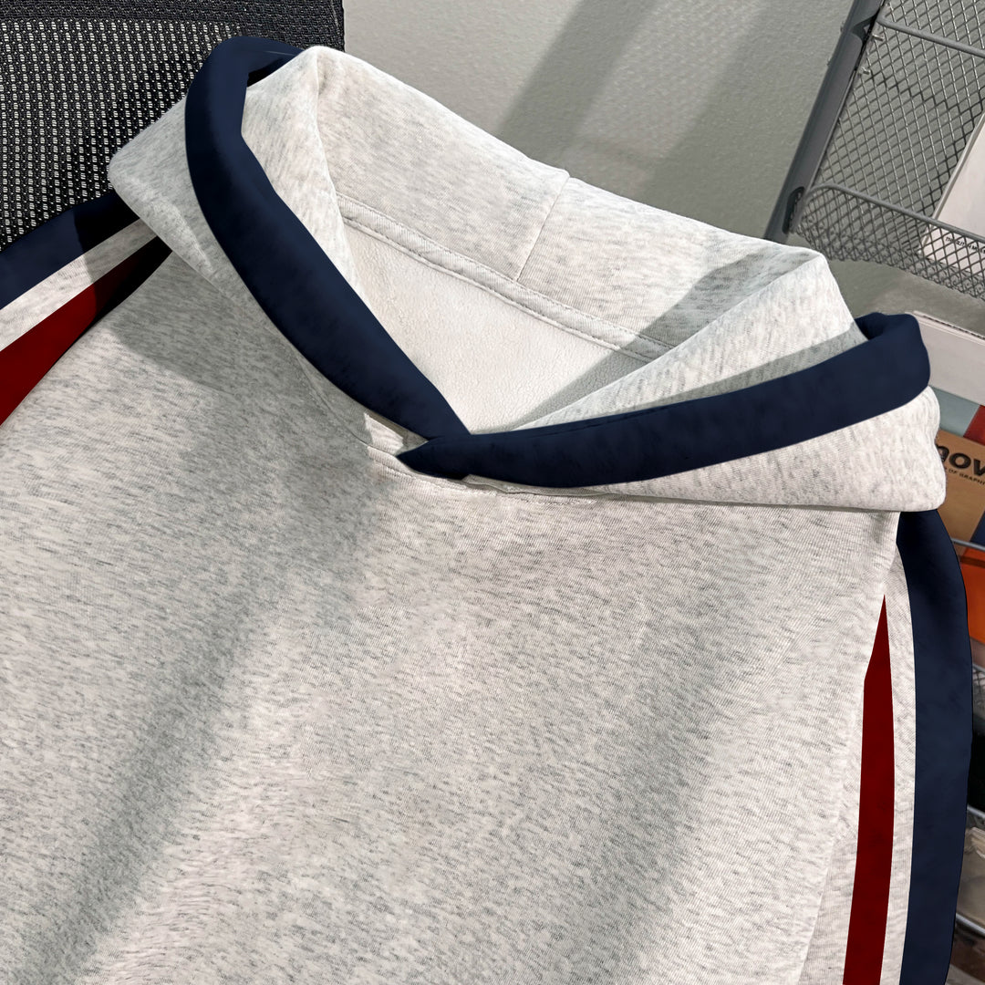 Thin Version-Three-Color Patchwork Hoodie (without drawstrings)