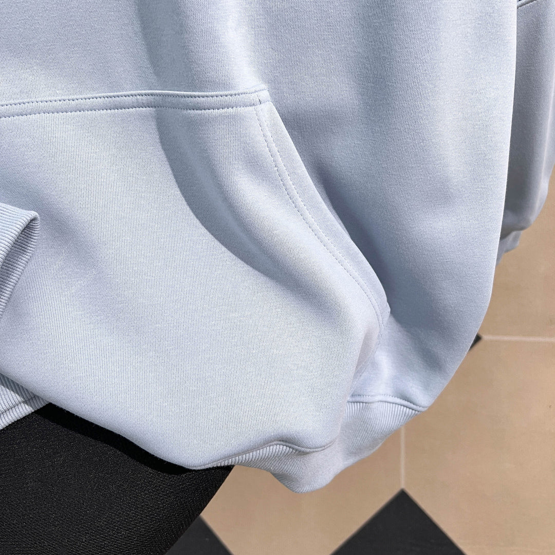Plush Version -Three-Stripe  Patchwork Hoodie