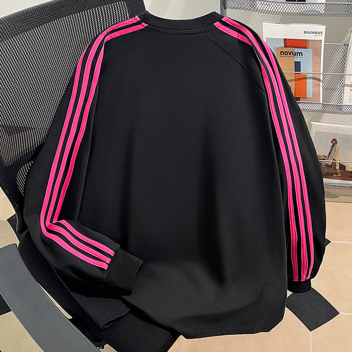 220g Three-Stripe Patchwork Long-T-Shirt