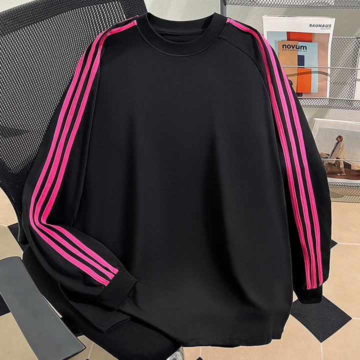 220g Three-Stripe Patchwork Long-T-Shirt